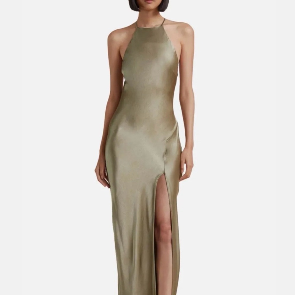 Bec & Bridge Loren Halter Midi Dress - Sage / AU8